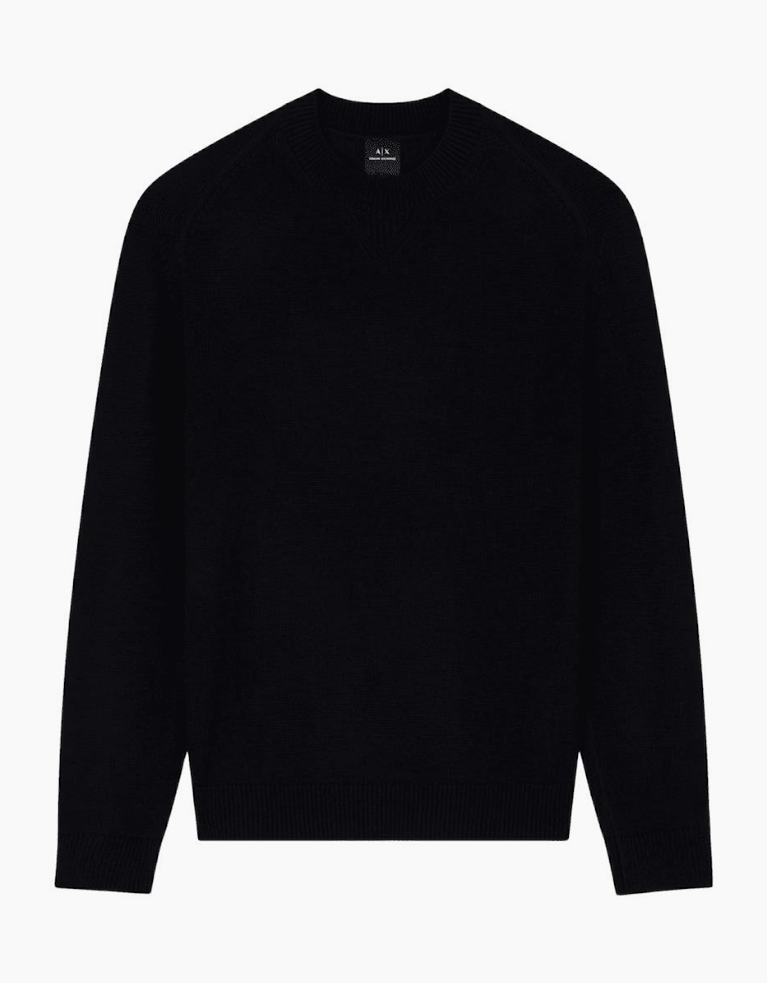 Ribbed Knit Black Knitwear Jumper