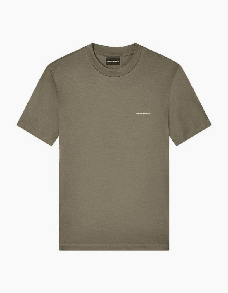 ASV Print Logo Khaki T-Shirt