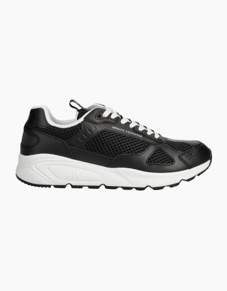 Eco Leather/Mesh Black Trainer
