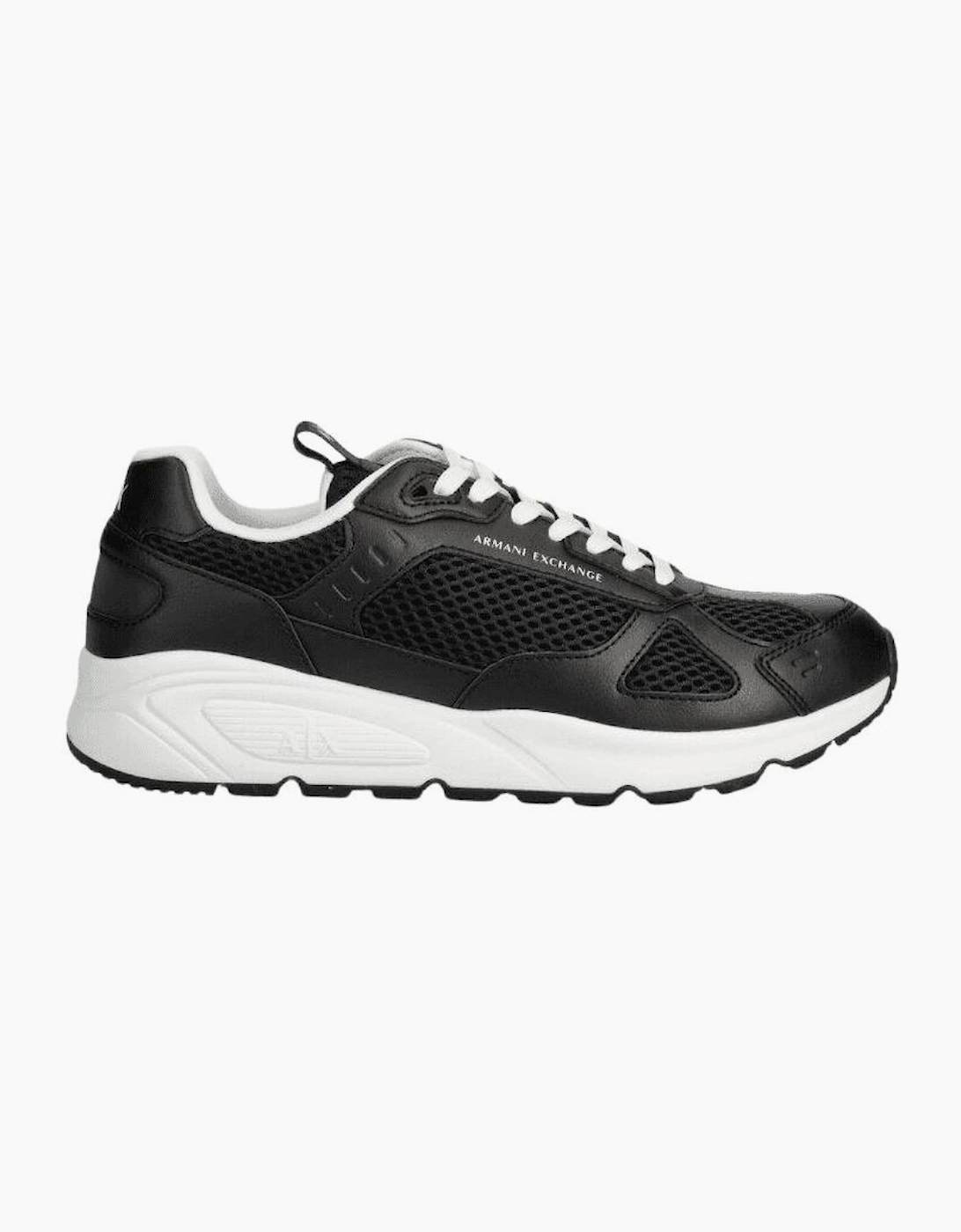 Eco Leather/Mesh Black Trainer