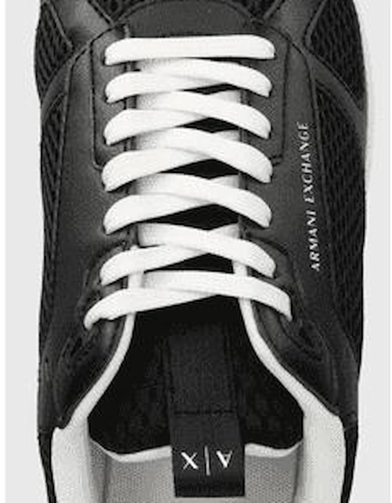 Eco Leather/Mesh Black Trainer