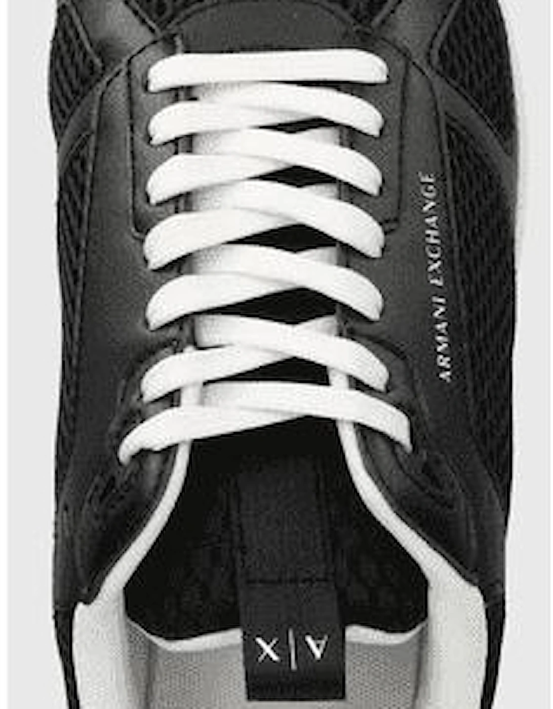 Eco Leather/Mesh Black Trainer