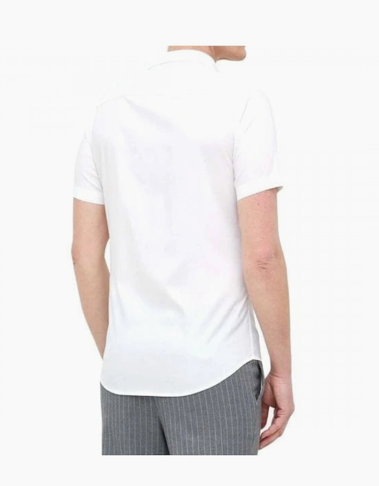 Lyocell Bi-Stretch Short Sleeve White Shirt