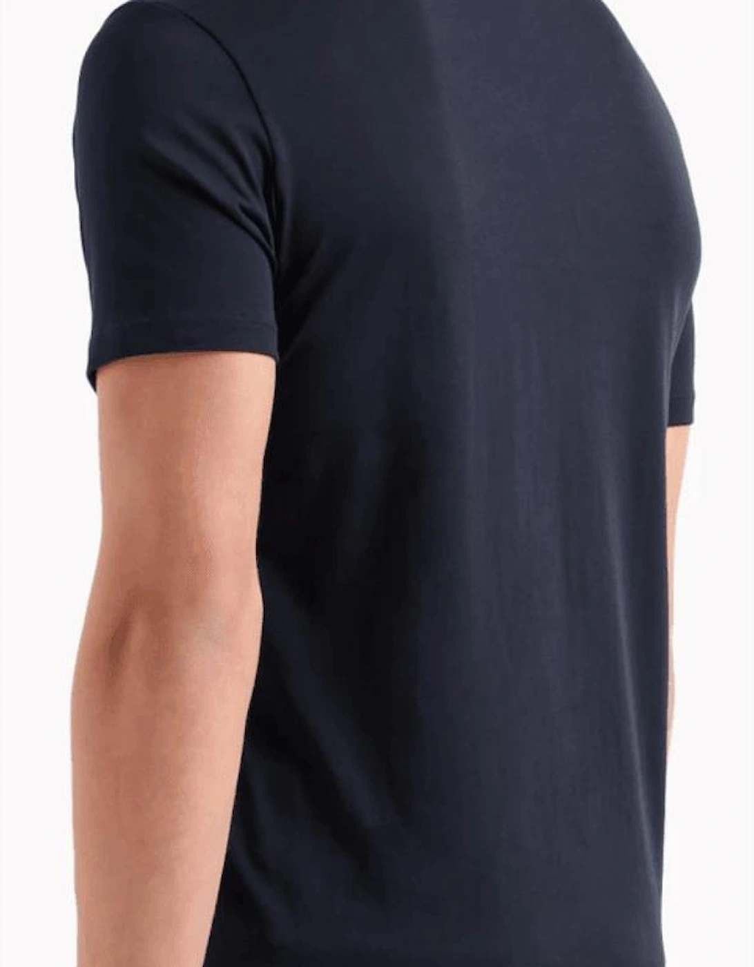 Cotton Milano Print Navy T-Shirt