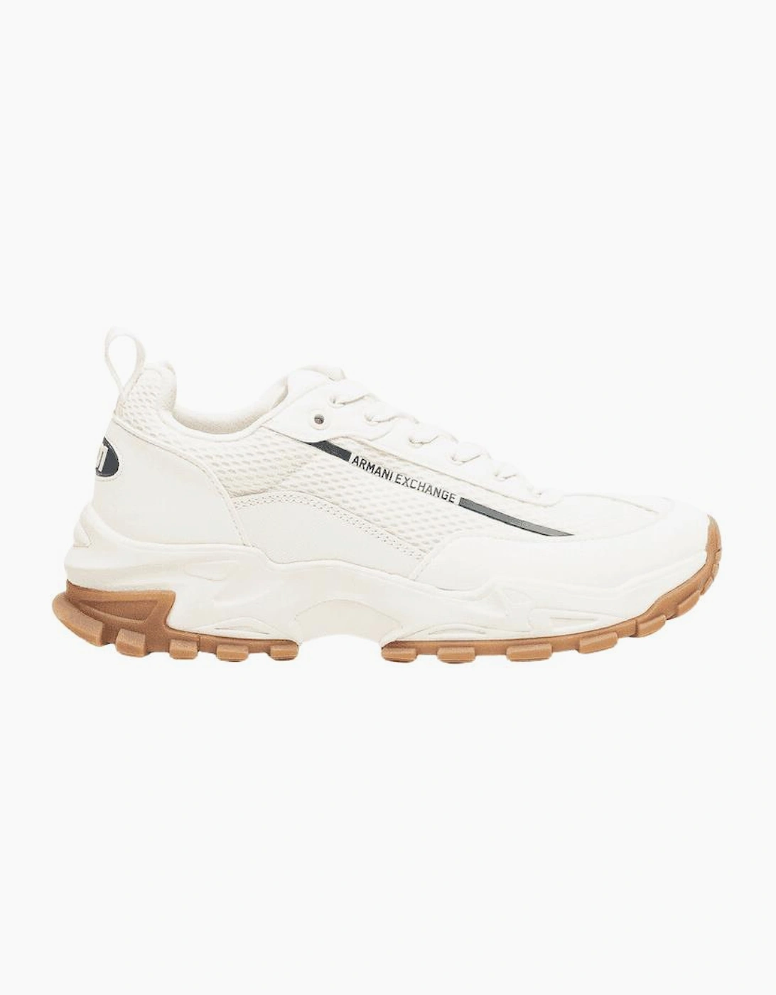 Chunky Sole Mesh/Suede Cream Trainer