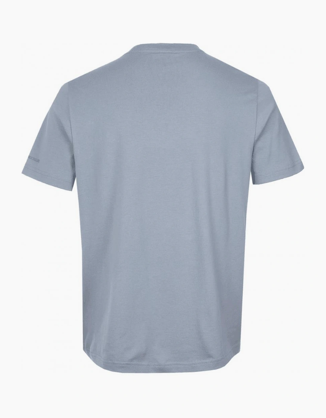 Crescent Metal Logo Regular Fit Jet Stream Blue T-Shirt