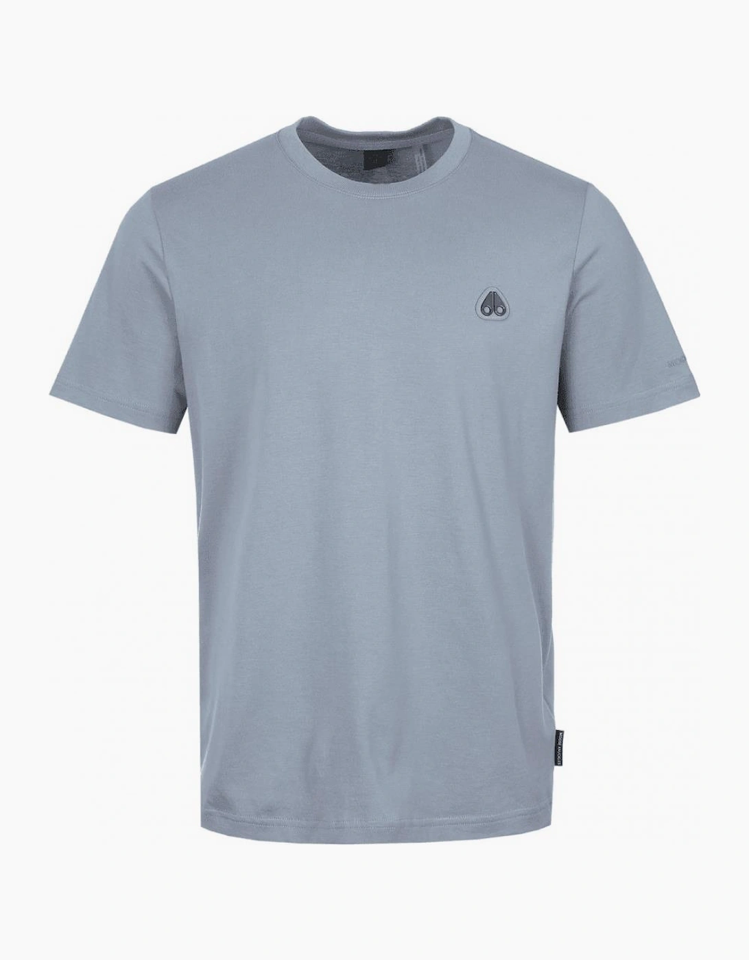 Crescent Metal Logo Regular Fit Jet Stream Blue T-Shirt