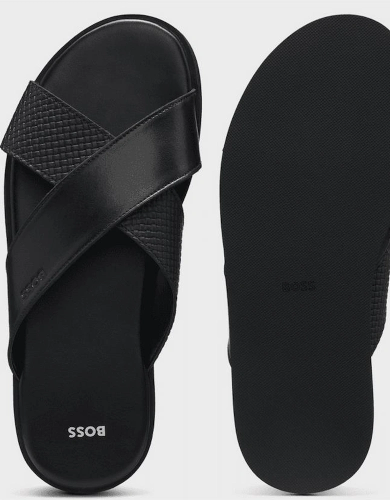 Darrel Faux Leather Slip On Slider