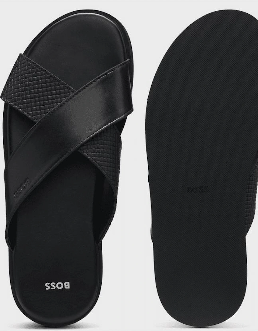 Darrel Faux Leather Slip On Slider