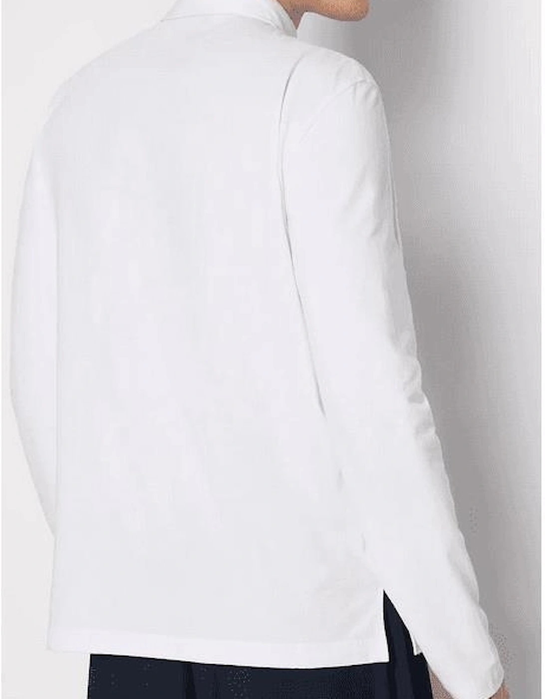 Cotton Rubber Patch Logo White Polo Shirt
