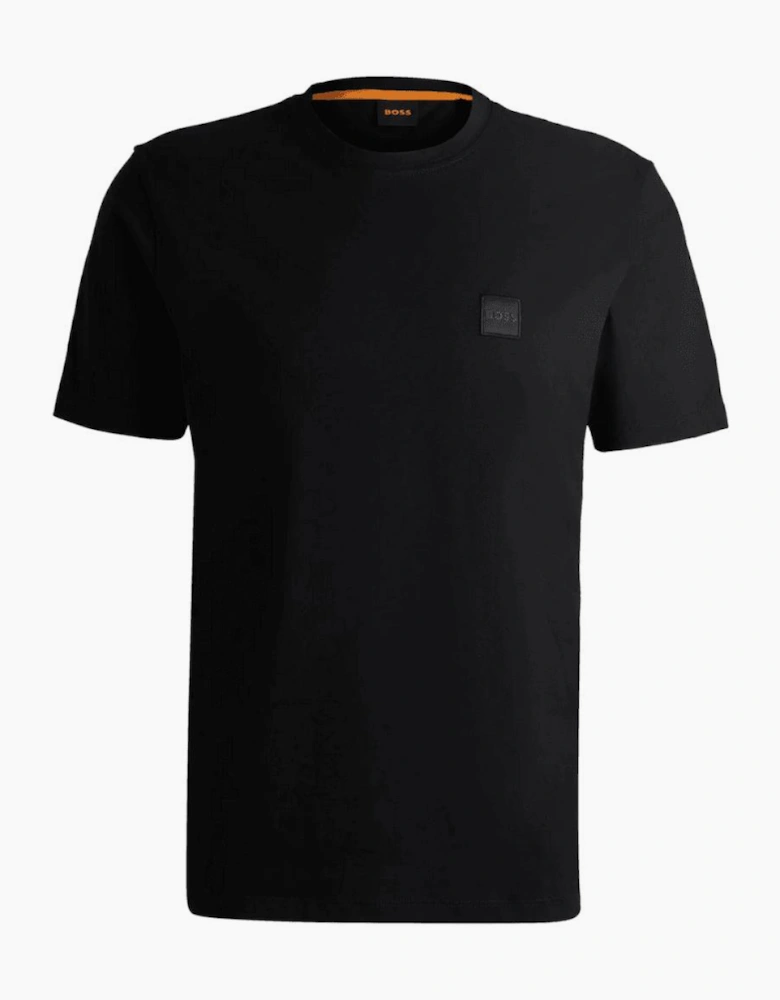Tales Cotton Relaxed Fit Black T-Shirt