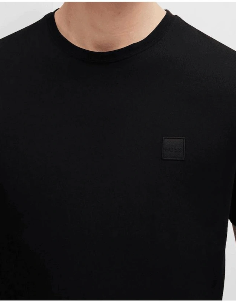 Tales Cotton Relaxed Fit Black T-Shirt