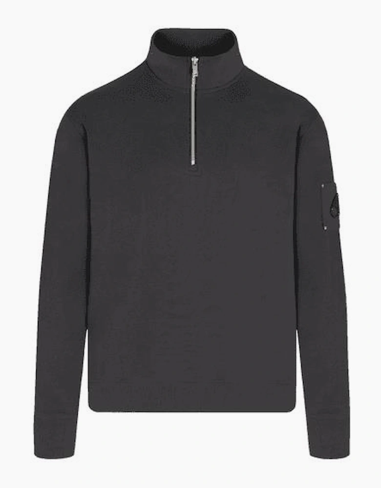 Hartsfield Quarter Zip Pullover Black Sweatshirt
