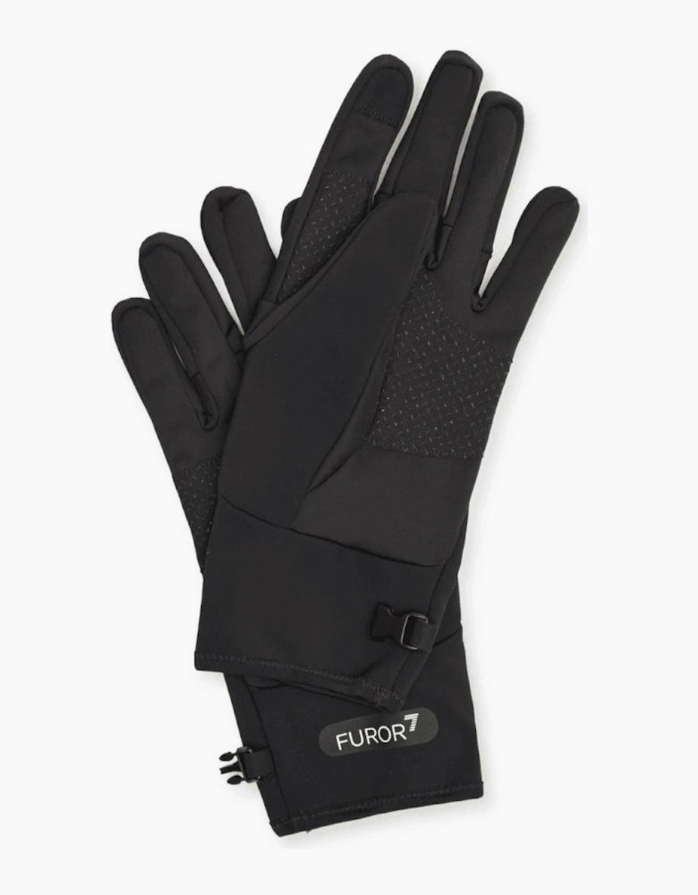Technical Fabric Nylon Black Gloves