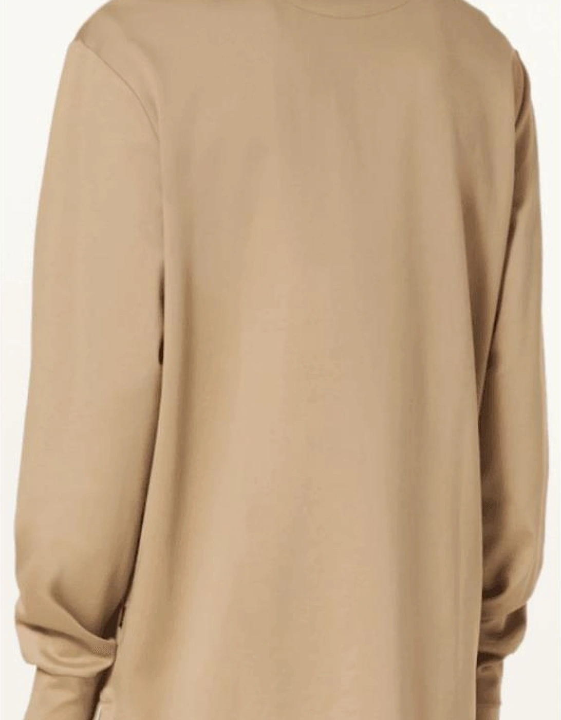 Partoes Reflected Logo Long Sleeve Beige Polo Shirt