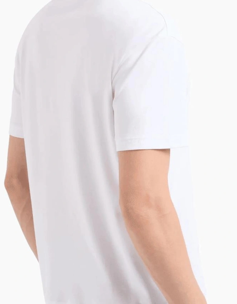 Seven Lines Stretch Cotton White T-Shirt