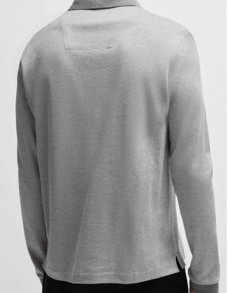 H-Pado Long Sleeve Grey Polo Shirt