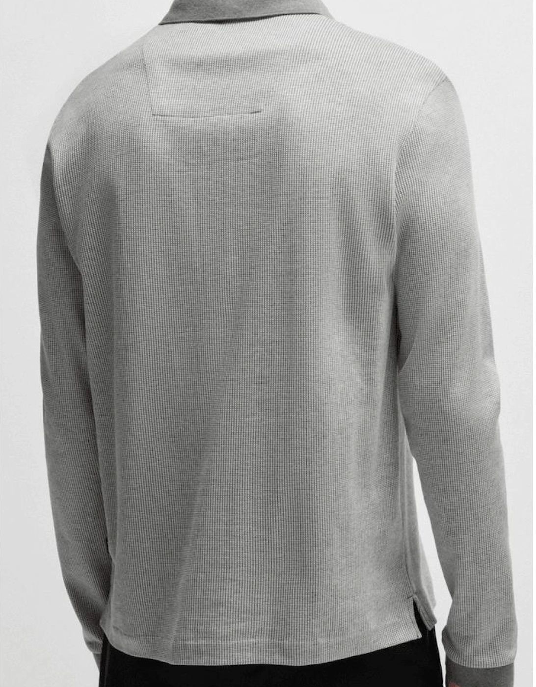 H-Pado Long Sleeve Grey Polo Shirt