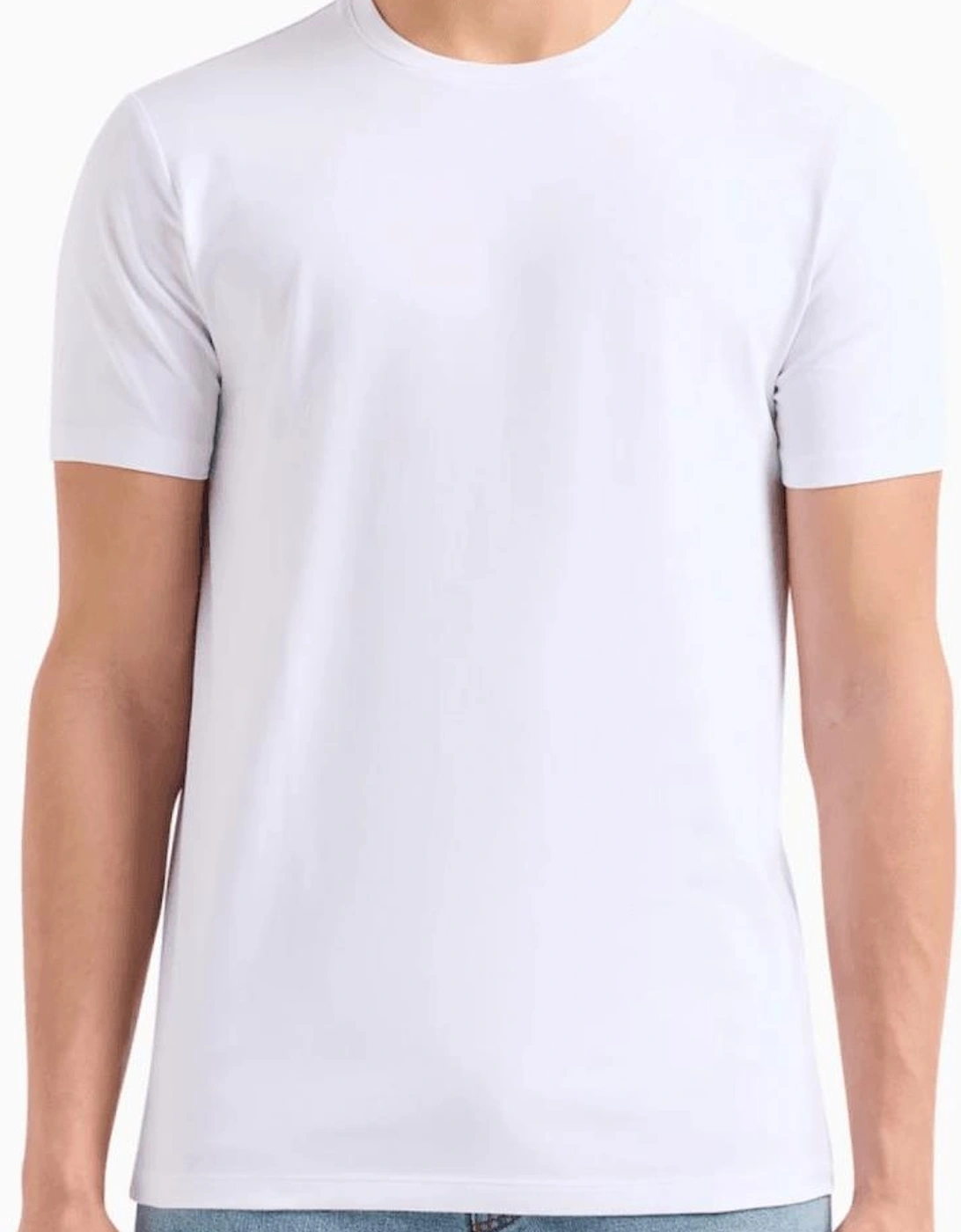 Cotton Stretch Ring Logo White T-Shirt