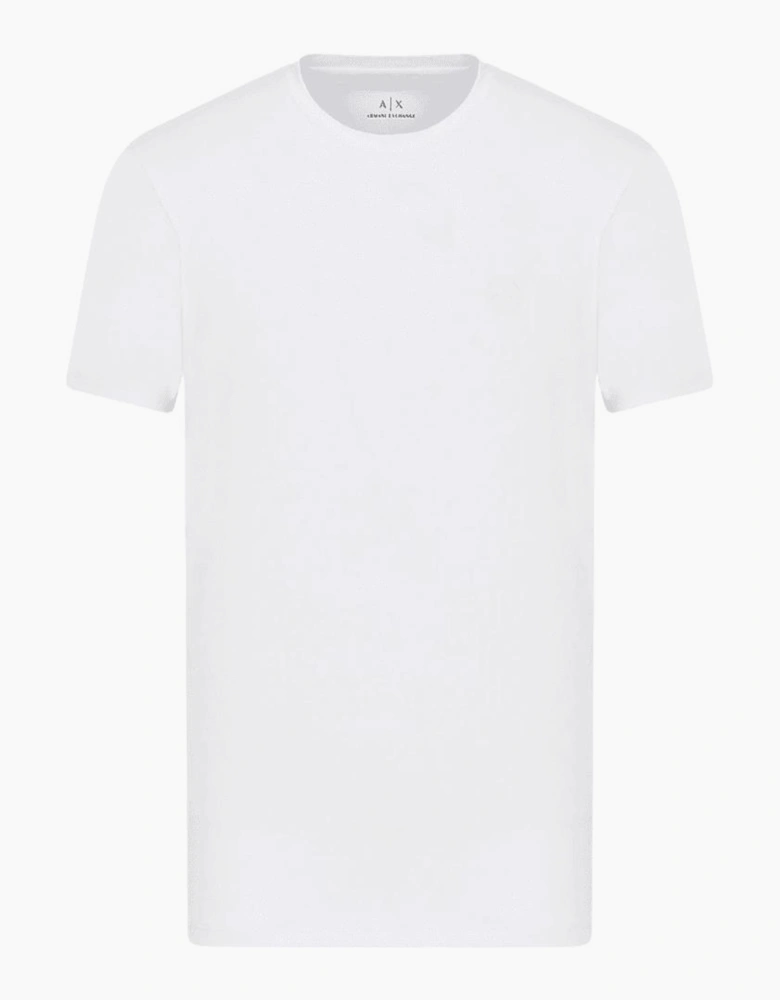 Cotton Stretch Ring Logo White T-Shirt