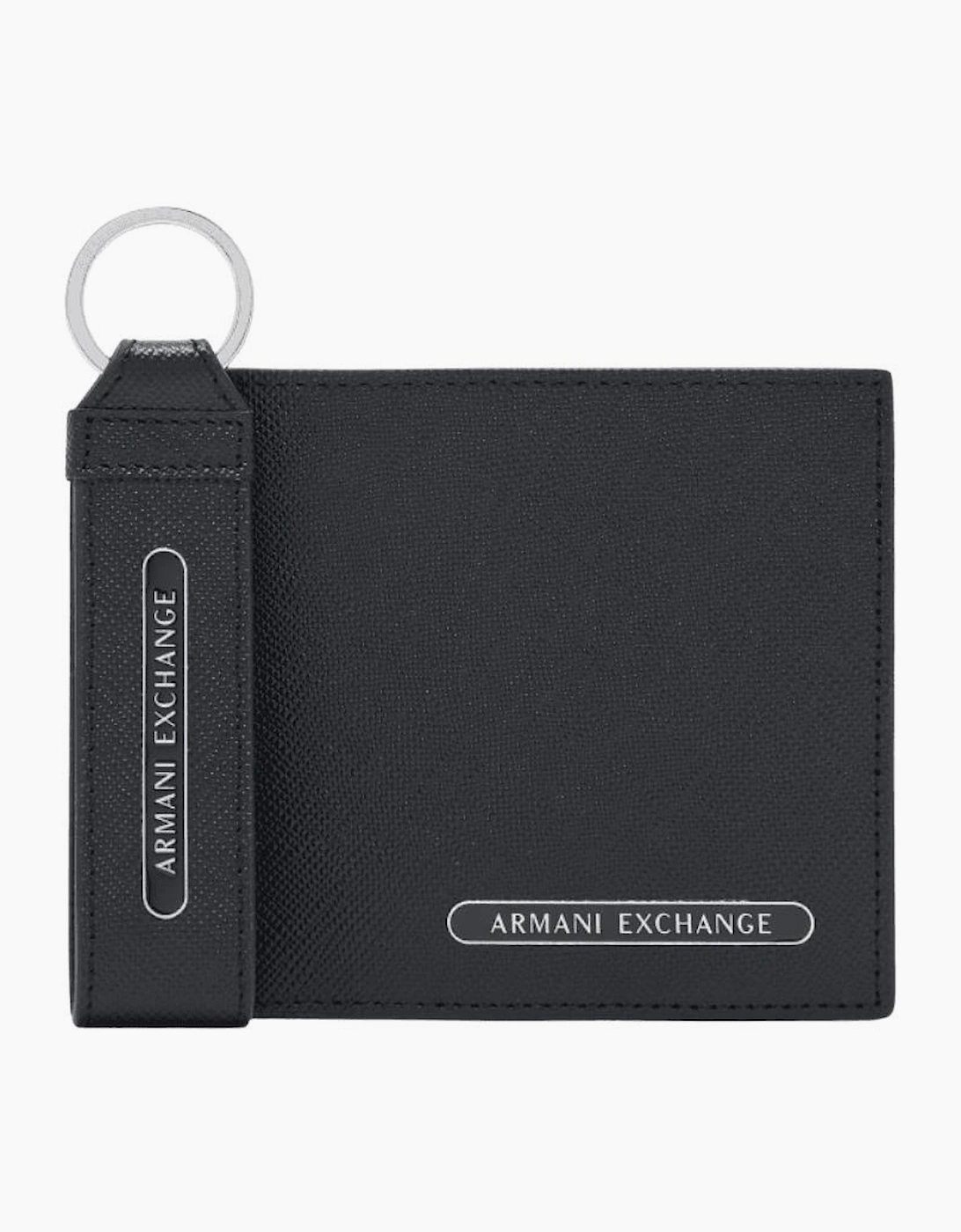 Black Metal Logo Slim Book Wallet Set