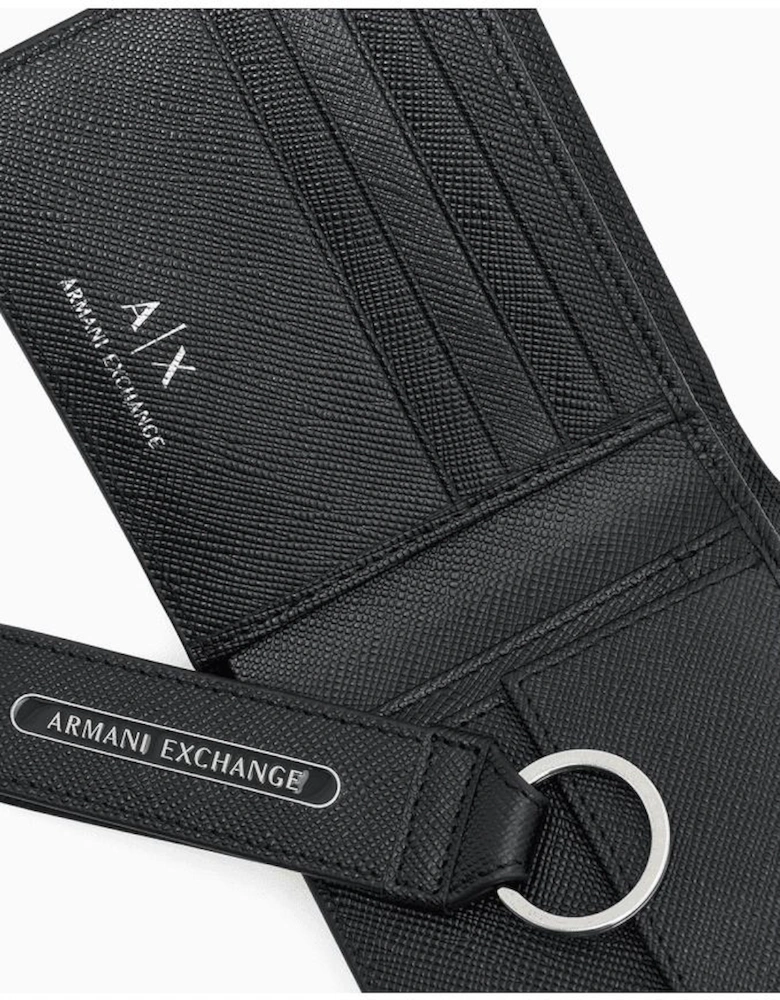 Black Metal Logo Slim Book Wallet Set