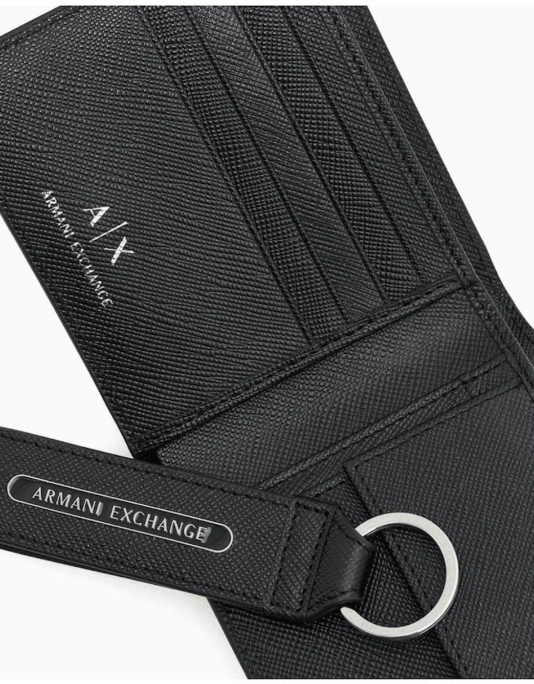 Black Metal Logo Slim Book Wallet Set