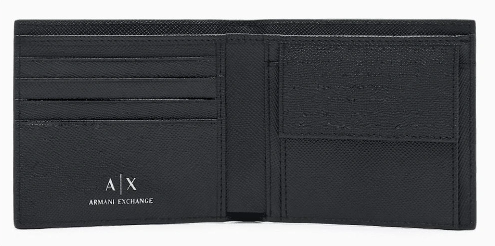 Black Metal Logo Slim Book Wallet Set