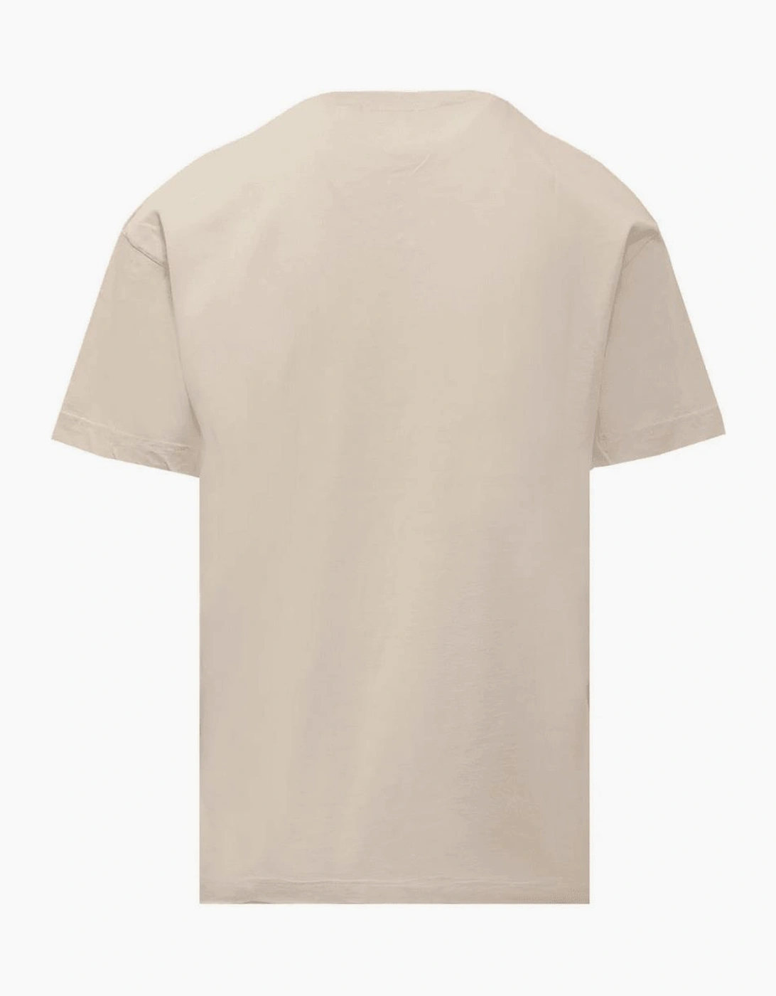 Circular Print Logo Beige T-Shirt