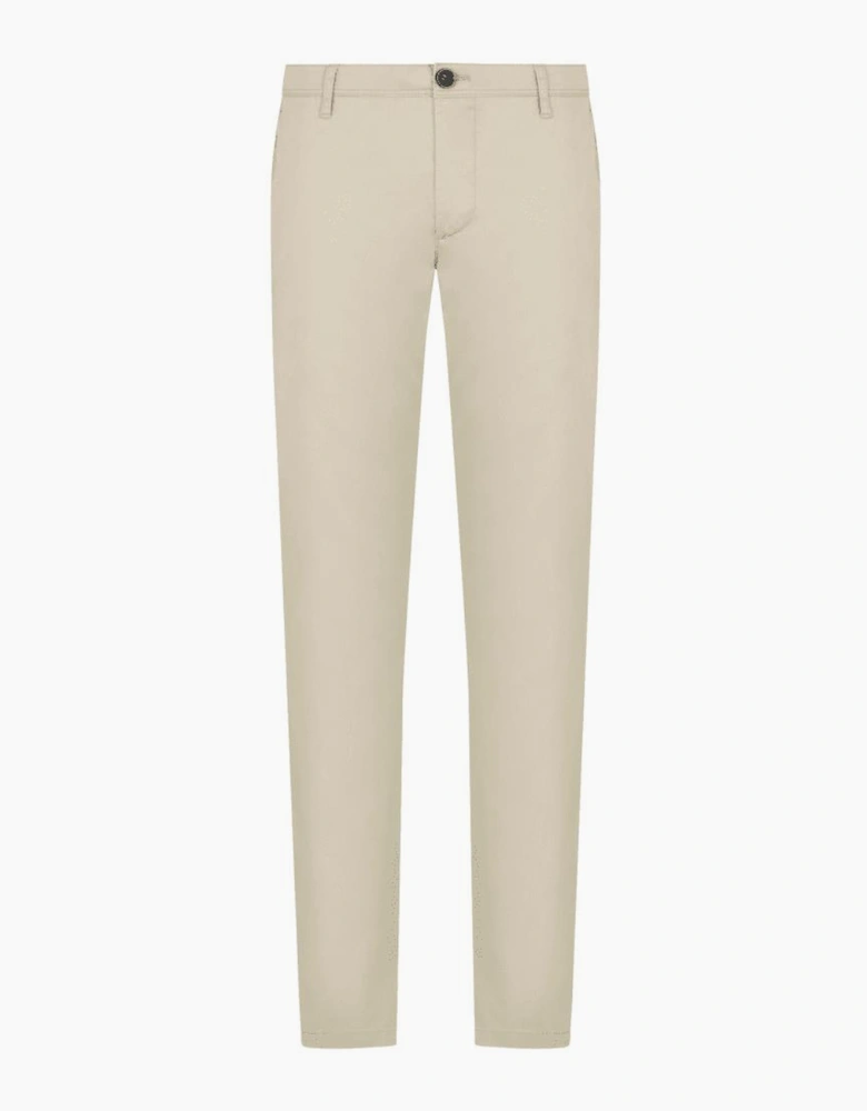Slim Fit Beige Chino Trouser