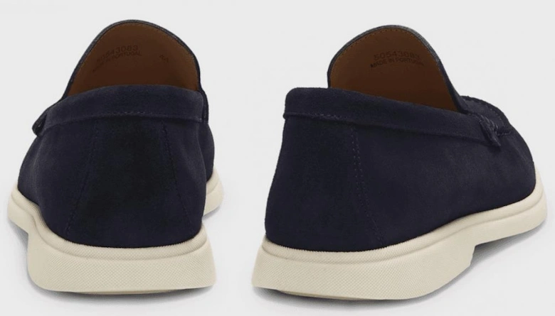 Sienne Moccasin Suede Navy Loafers