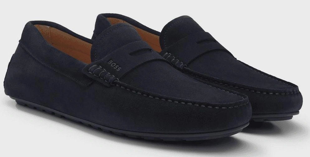 Noel Moccasin Suede Navy Loafers
