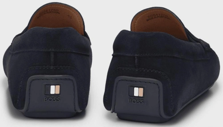Noel Moccasin Suede Navy Loafers