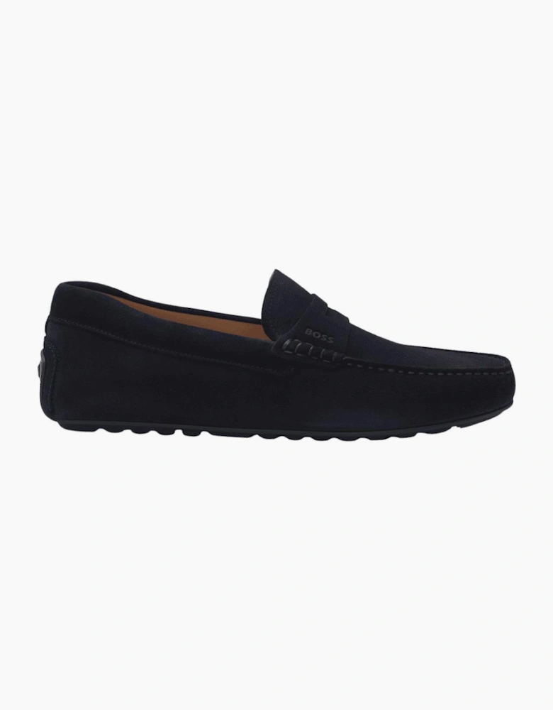 Noel Moccasin Suede Navy Loafers