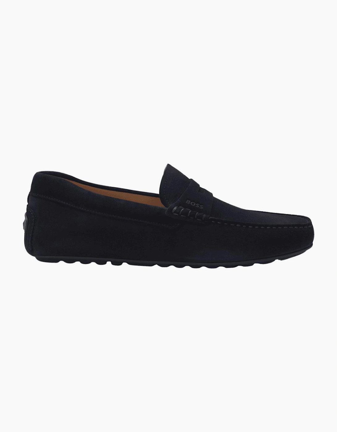 Hugo Boss Men's Noel Moccasin Suede Navy Loafers - Size, 9