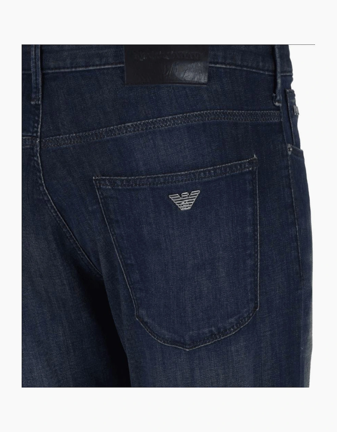 J06 Slim Fit Washed Dark Blue Jeans