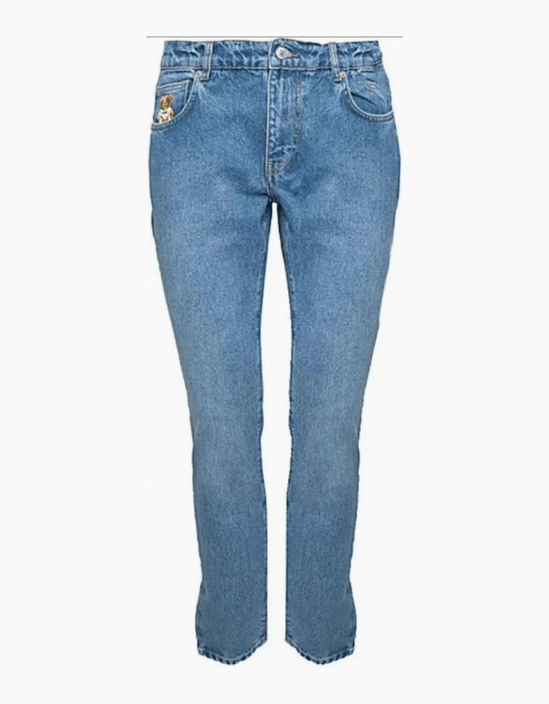Cotton Light Blue Wash Slim Fit Jeans