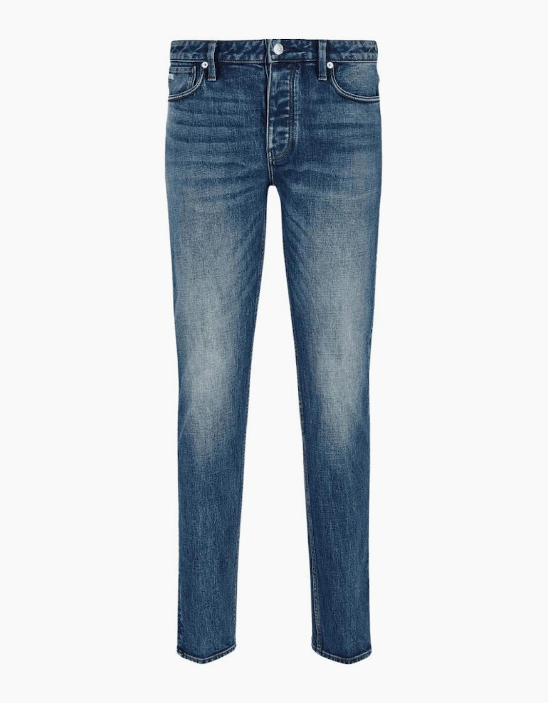 J75 Straight Leg Washed Blue Denim Jeans
