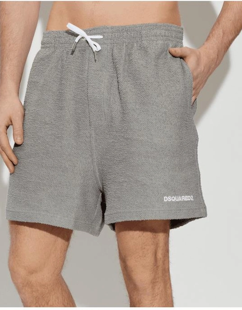 Grey Fleece Towel Shorts
