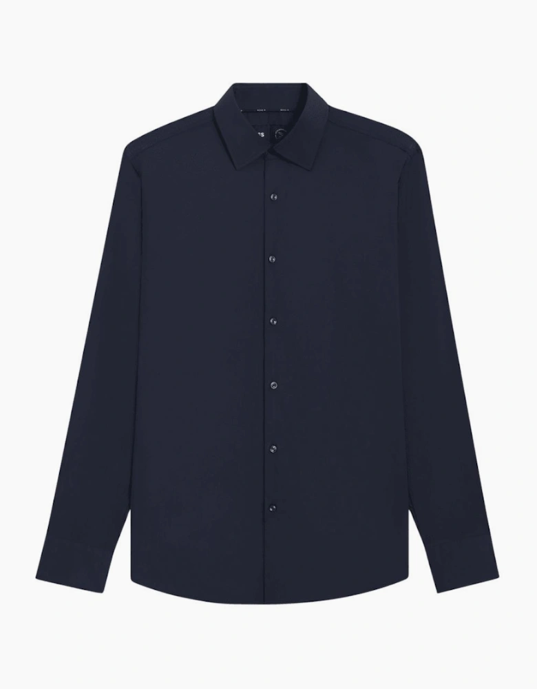 H-Hank Slim Fit Easy Iron Navy Shirt