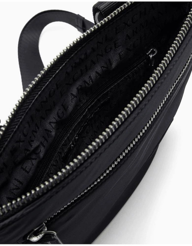 Nylon Icon Logo Navy Side Bag