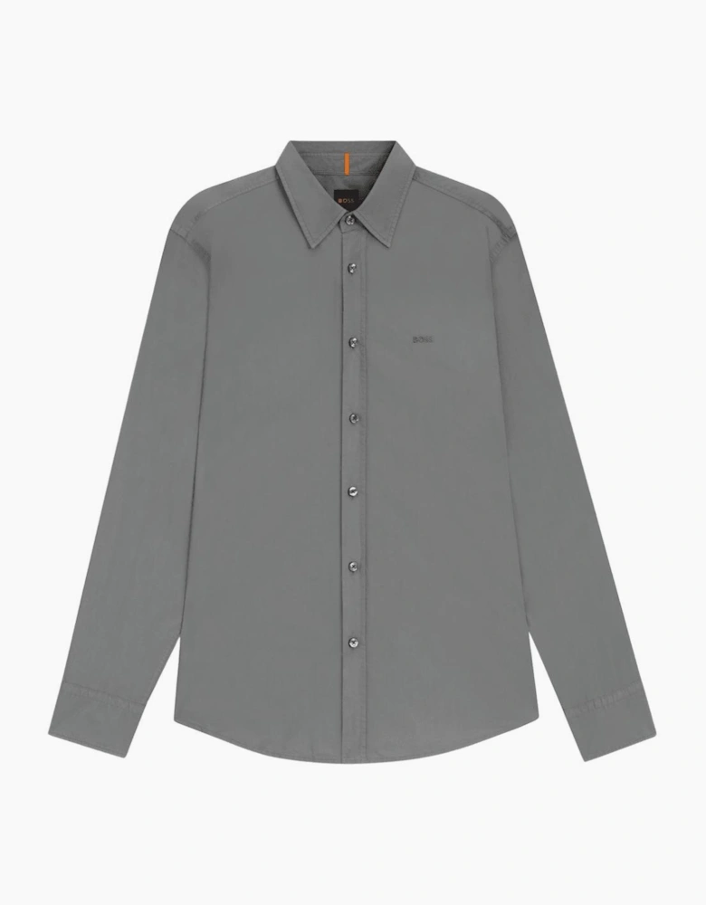Relegant Cotton Regular Fit Grey Shirt