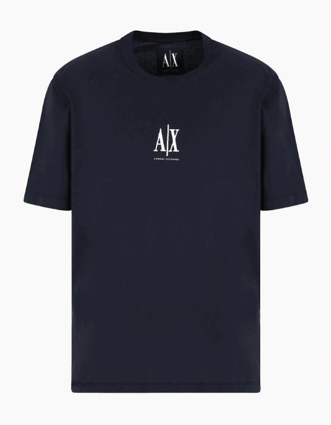 Cotton AX Embroidered Logo Icon Navy T-Shirt