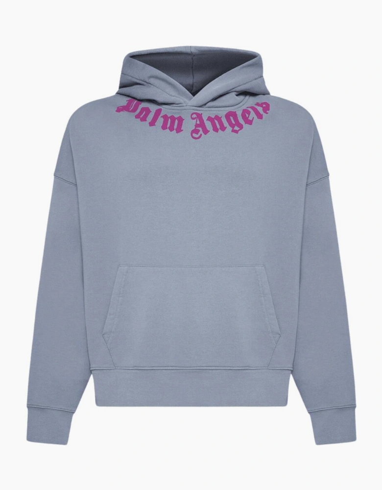 Neck Logo Blue/Pink Pullover Hoodie