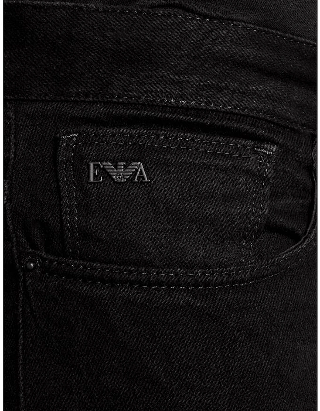 J06 Slim Fit Washed Black Jeans