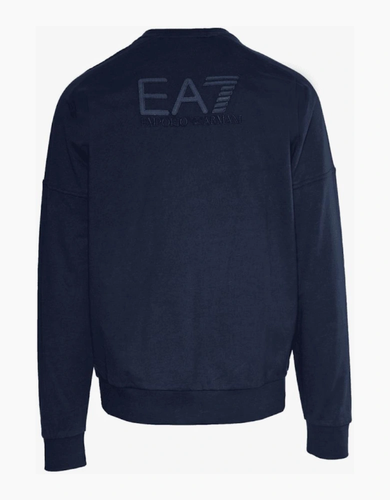 Embroidered Rear Logo Navy Sweatshirt