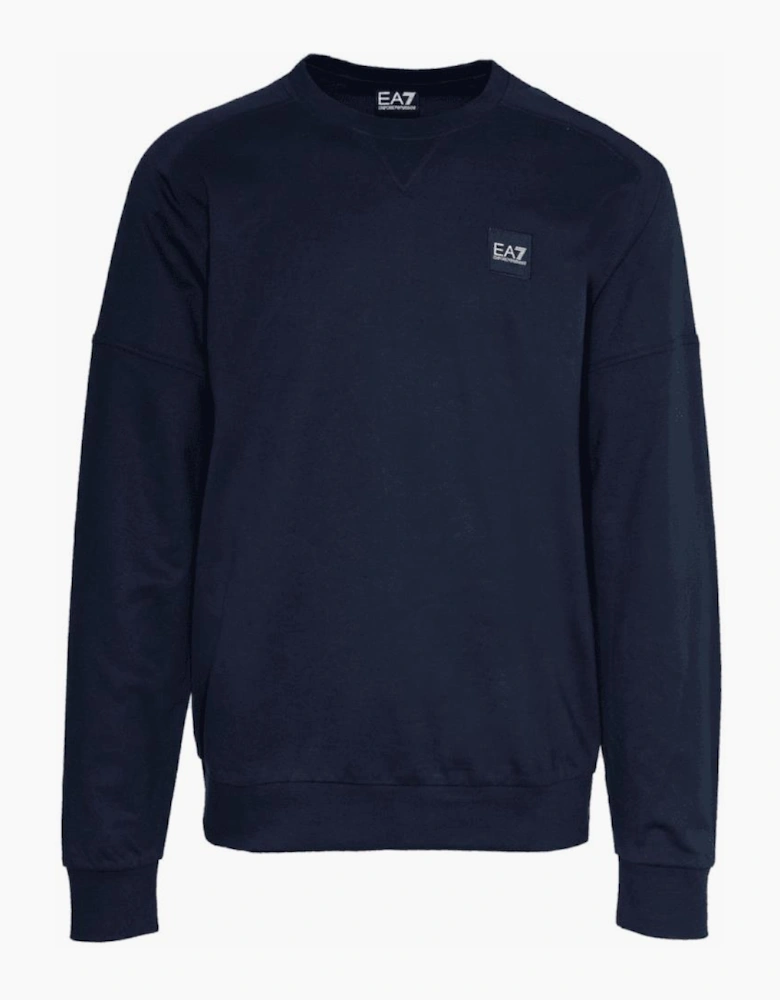 Embroidered Rear Logo Navy Sweatshirt