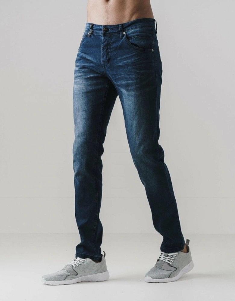 Dark Wash Blue Slim Fit Jeans
