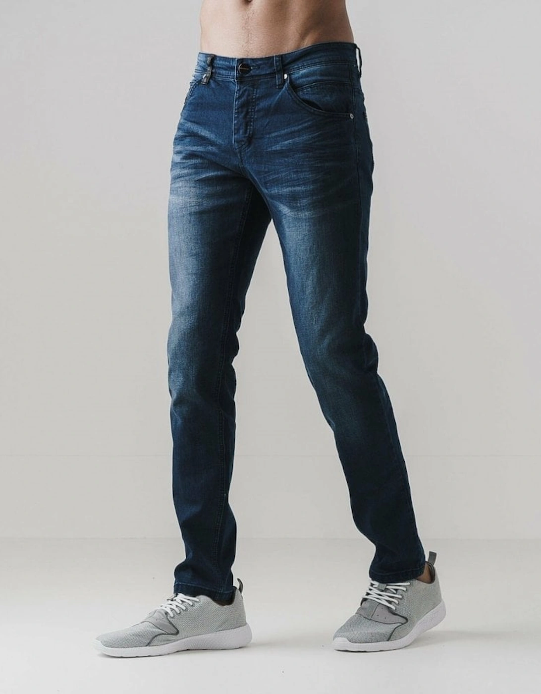 Dark Wash Blue Slim Fit Jeans