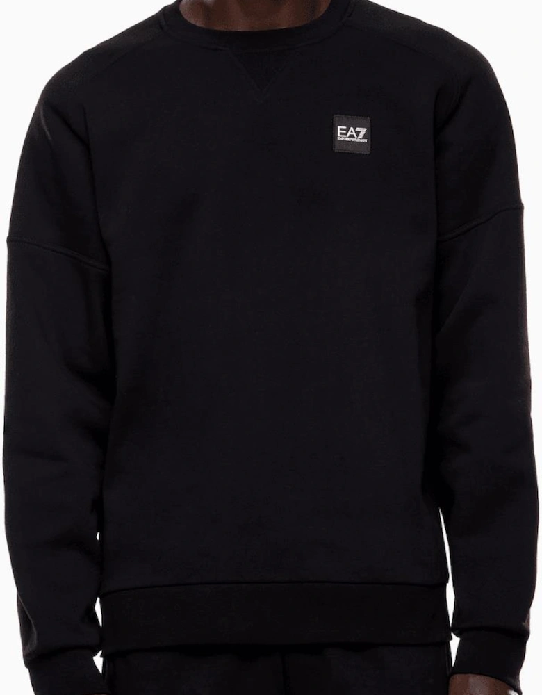 Embroidered Rear Logo Black/White Sweatshirt